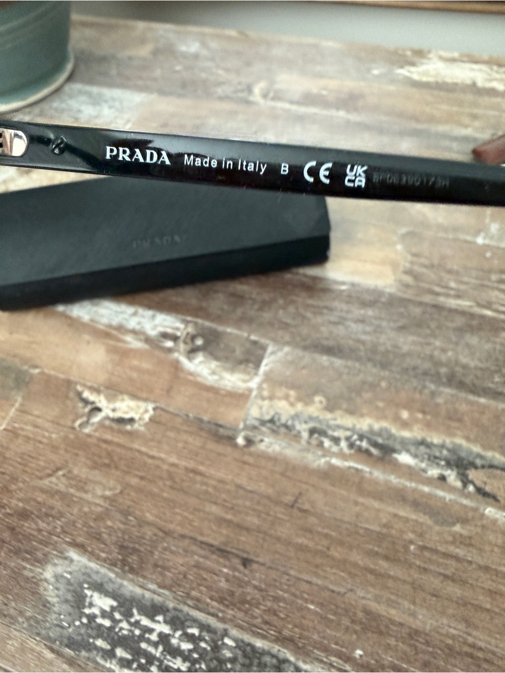 Prada Black Full-Rim Rectangular Glasses - Picture 4 of 6
